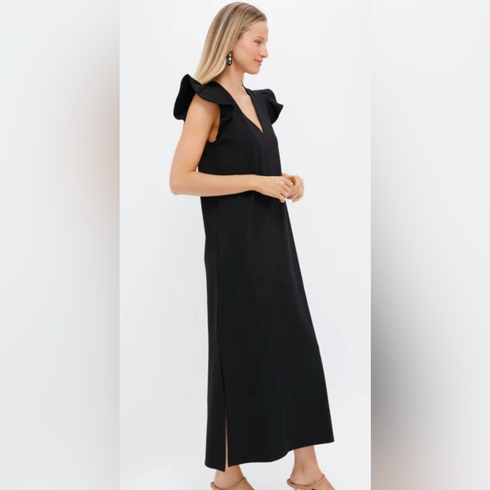 Tuckernuck Black Ruffle-Sleeve Midi Dress - Picture 4 of 6